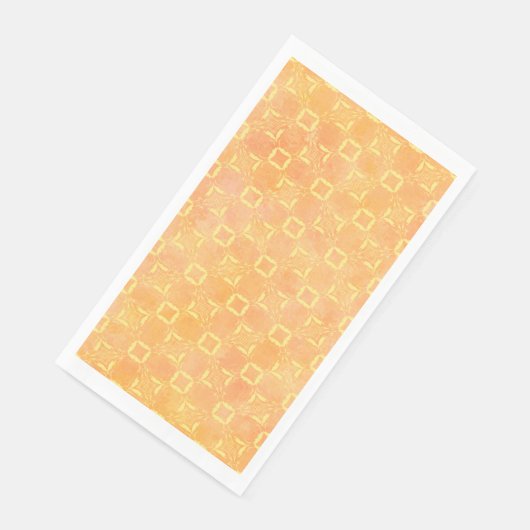 Geel, Roze en Oranje Abstract vierkant Patroon Servet (Hoek)