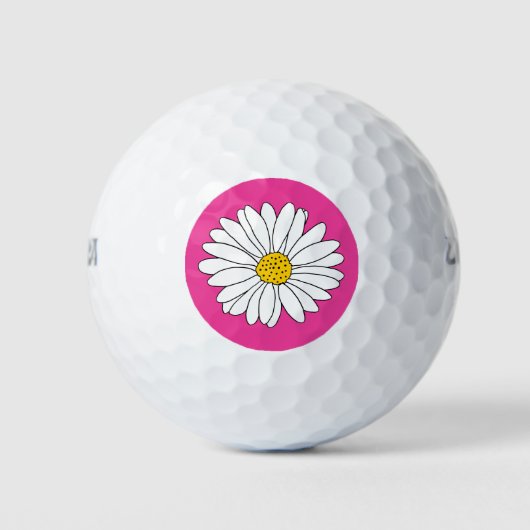 Geel Roze en Witte Dagen Golfballen (Voorkant)