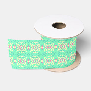 Geel Roze Groen Kruis Deco Patroon Party Gift Lint