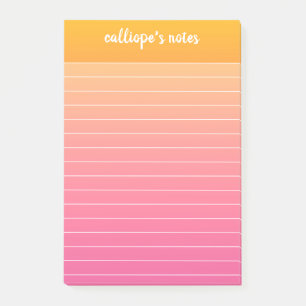 Geel Roze Ombre gevoerd Post-it® Notes