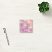 Geel Roze Paarse Geruite Patchwork Patroon Post-it® Notes (Kantoor)
