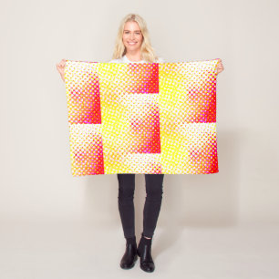 Geel roze patroonontwerp fleece deken