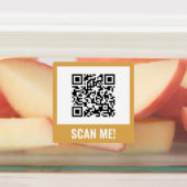 Geel Roze Sinaasappel Scan me! QR-code Labels (Aangebracht)