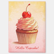 Geel Roze  stijl Cherry Cupcake