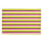 Geel roze strepen patroon kussensloop (Achterkant)