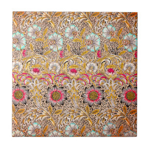 geel roze William Morris's Corncockle Tegeltje