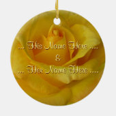 Geel rozengeur, gepersonaliseerde Roos Decoraties (Achterkant)