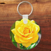 Geel rozenSleutelhanger Sleutelhanger (Voorkant)