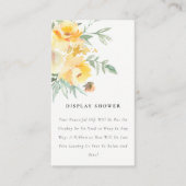 Geel rozenventiel met bunkerdisplayShower-Baby sho Informatiekaartje (Voorkant)