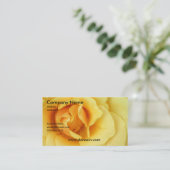 Geel rozenVisitekaartje Visitekaartje (Staand voorkant)