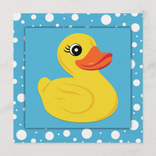 Geel Rubber Duck Baby shower Kaart