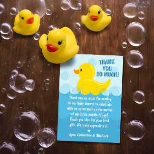 Geel Rubber Duck Rub Een Dub Baby shower Bedankkaart