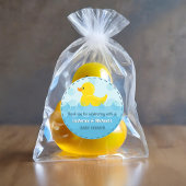Geel Rubber Duck Rub Een Dub Baby shower Ronde Sticker