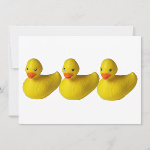 Geel Rubber Duckie Briefkaart. Voor baby shower Feestdagenkaart