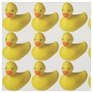 Geel Rubber Duckies Print Patroon Stof