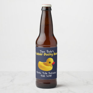 Geel Rubber Ducky Grappig Custom Bier Label Etiket