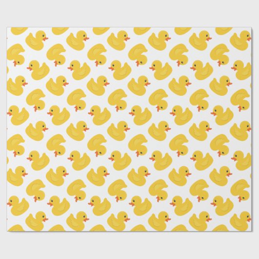 Geel Rubber Ducky Inpakpapier – Baby shower & (Vlak)