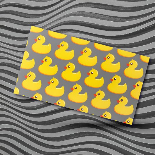 Geel rubber eendje - luier loterij informatiekaartje