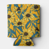 Geel Rudbekia op geel Blikjeskoeler (Achterkant)