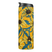 Geel Rudbekia op geel Thermosbeker (Geroteerd rechts)