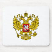 Geel Russisch keizerlijk dubbelhars Muismat (Voorkant)