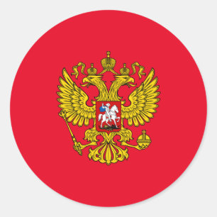 Geel Russisch keizerlijk dubbelhars Ronde Sticker