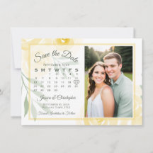 Geel & Salie Boho Rozen Kalender & Foto Bruiloft