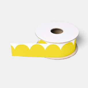Geel Scallop Ribbon Grosgrain Lint