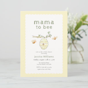 Geel Schattig Mama Om Bij Te Zijn Hommel Baby Sho Kaart