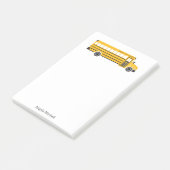 Geel schoolbus persoonlijke kantoorbenodigdheden post-it® notes (Schuin)