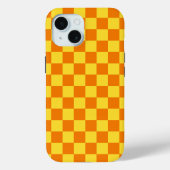 Geel Sinaasappel Checkerboard Checkerboard Checker Case-Mate iPhone Case (Achterkant)