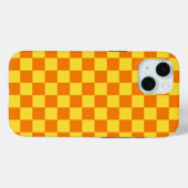 Geel Sinaasappel Checkerboard Checkerboard Checker Case-Mate iPhone Case (Achterkant (horizontaal))