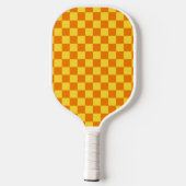 Geel Sinaasappel Checkerboard Checkerboard Checker Pickleball Paddle (Achterkant)
