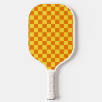 Geel Sinaasappel Checkerboard Checkerboard Checker Pickleball Paddle