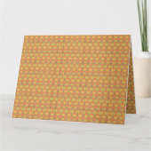 Geel, sinaasappel en bruin inpakpapier vellen ar kaart (Voorkant)