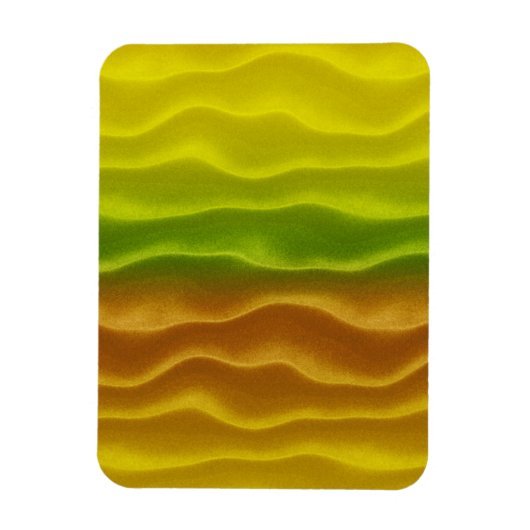 Geel Sinaasappel en groene zandduinen Magneet (Verticaal)