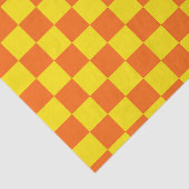 Geel Sinaasappel Geruit Check ontwerp Tissuepapier (Detail)