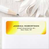 Geel Sinaasappel Leesbaar Elegant Modern Trendy Etiket (Insitu)