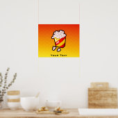 Geel Sinaasappel Popcorn Poster (Keuken)