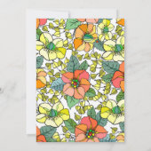 Geel Sinaasappel Retro Floral (Achterkant)