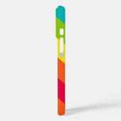 Geel Sinaasappel Roze Groen Blauw Streep, Naam, Case-Mate iPhone Case (Achterkant / Links)