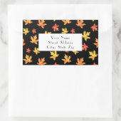 Geel Sinaasappel Zwart Maple Leaf Patroon labels (Tas)