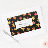 Geel Sinaasappel Zwart Maple Leaf Patroon labels (Envelop)