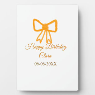 Geel sinaasappels boog waterverf retro Happy Birth Fotoplaat