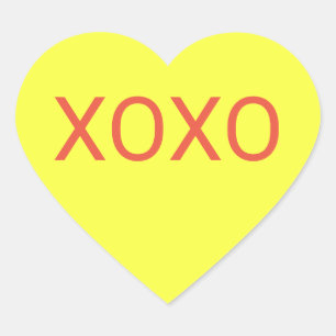 Geel Snoep Hart Sticker