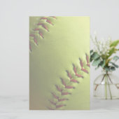 Geel Softball Light Briefpapier (Staand voorkant)