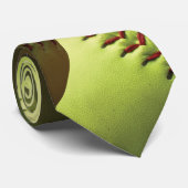 *Geel Softball Wallpapegaaf-effect Stropdas (Opgerold)