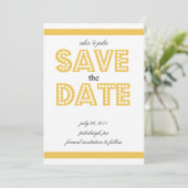 geel sparen de datum save the date (Staand voorkant)