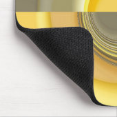 Geel Spin Design Muismat (Hoek)