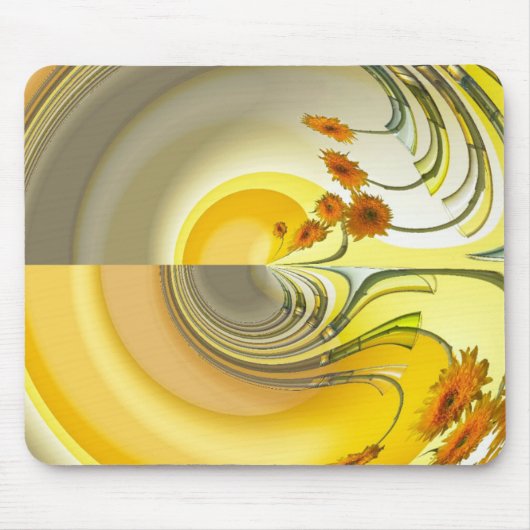 Geel Spin Design Muismat (Voorkant)